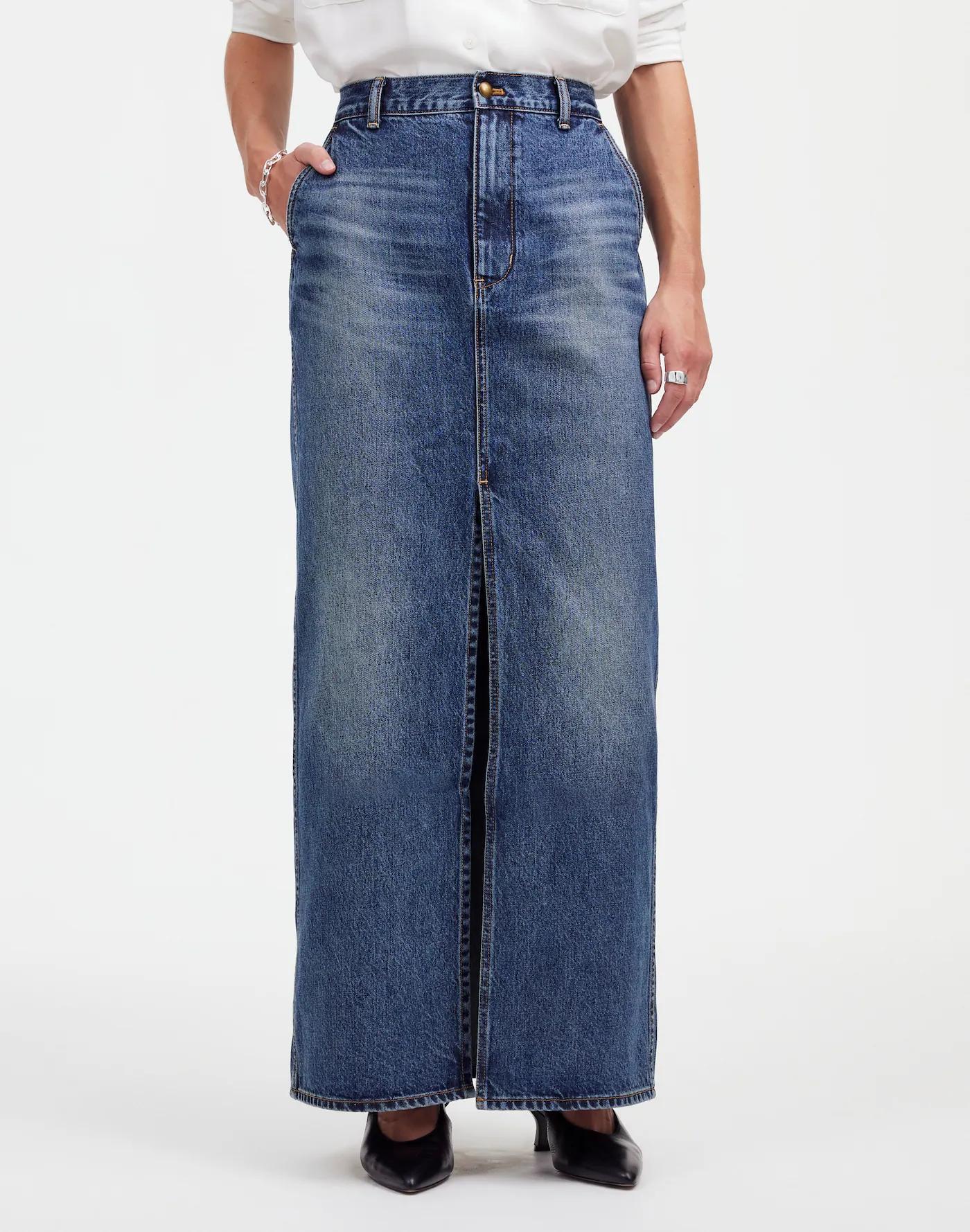 Alexa Chung for Madewell Denim Maxi Skirt in Croswell Wash Product Image