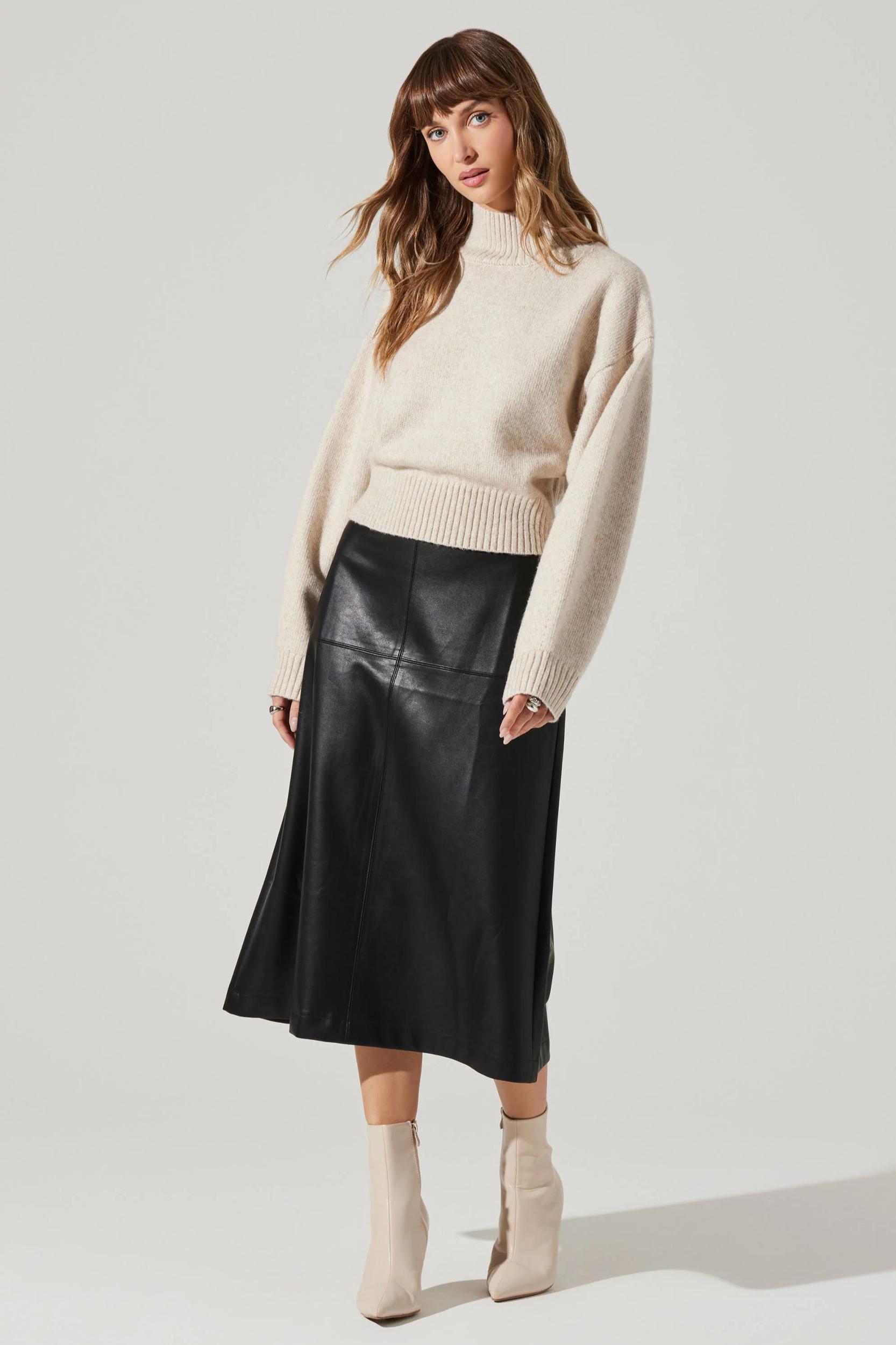 Fiala Mock Neck Sweater - Oatmeal Product Image