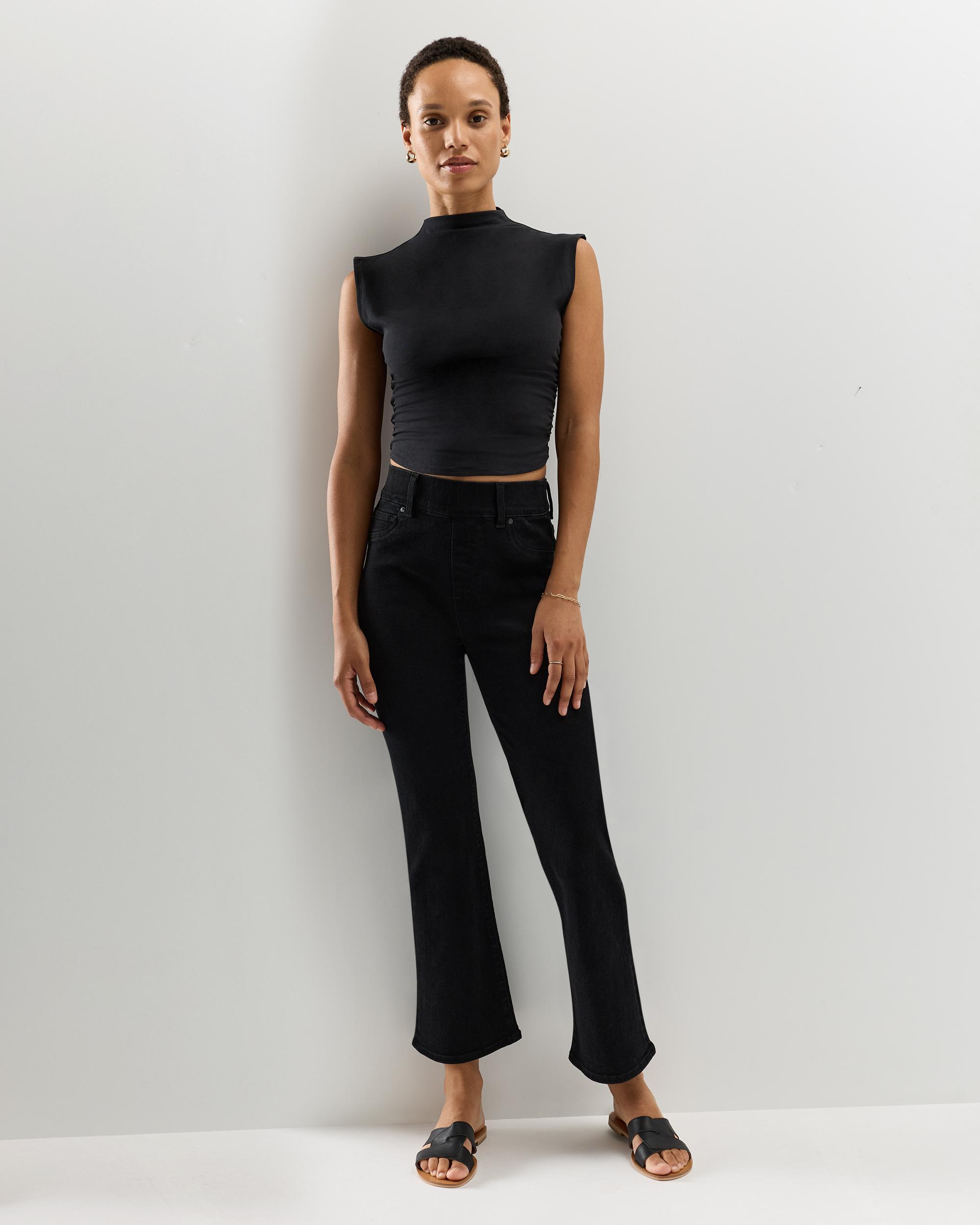 Quince | Women's Nina Stretch Pull-On Kick Flare Jeans Cotton Product Image