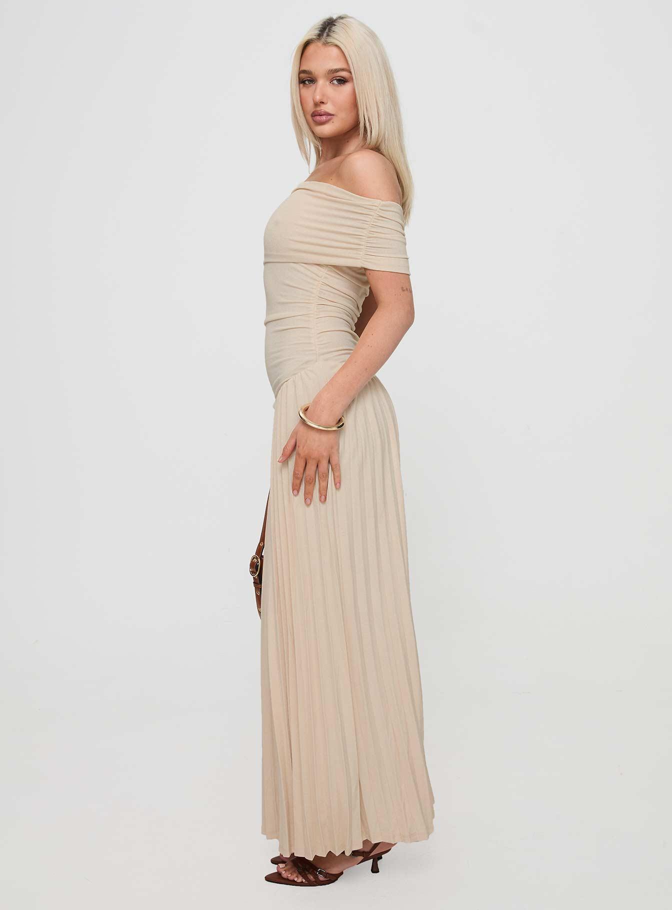 Field Of Dreams Maxi Dress Oatmeal Product Image