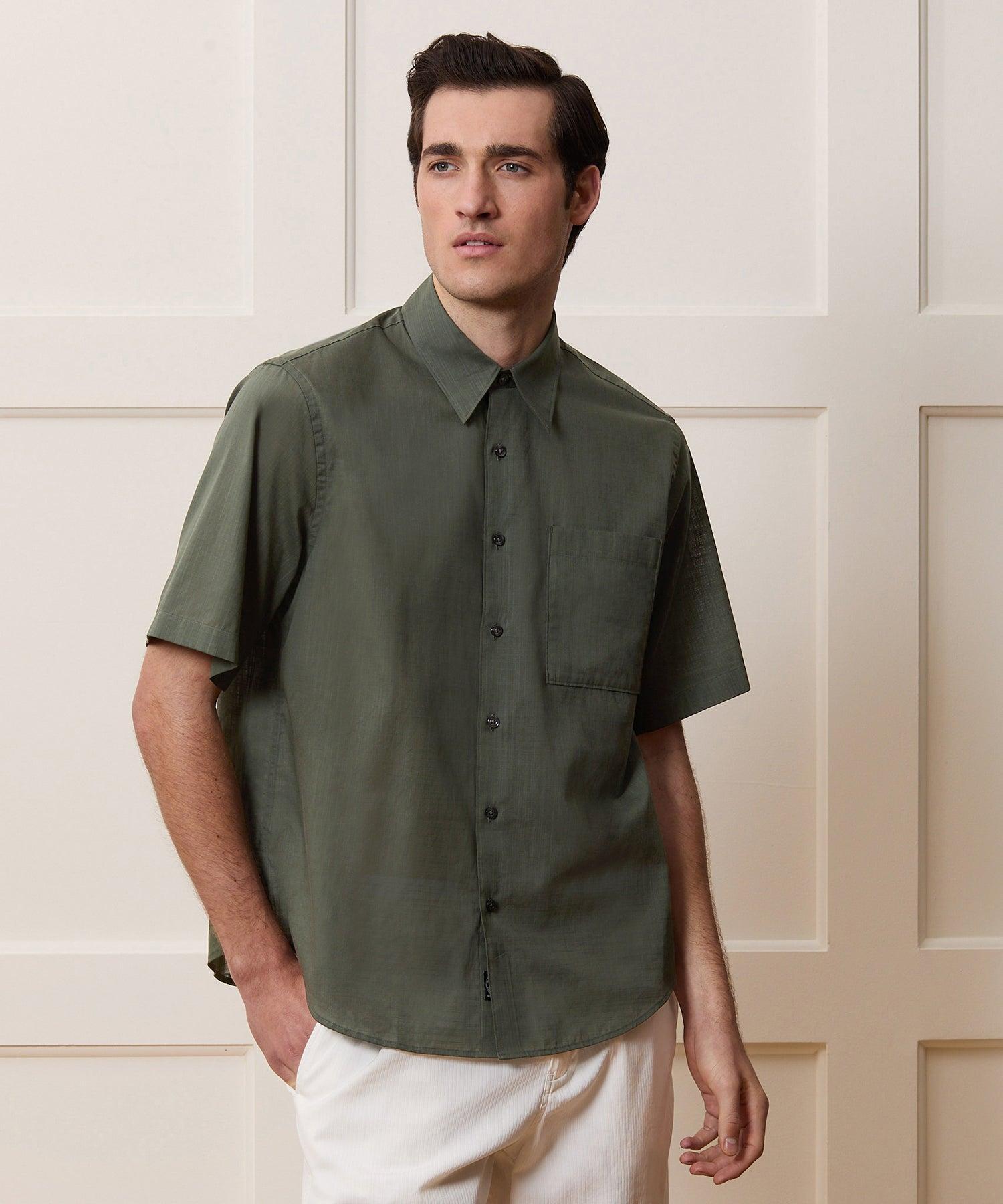 Relaxed Summerweight Point Collar Shirt Product Image