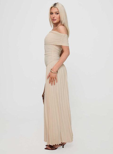 Field Of Dreams Maxi Dress Oatmeal Product Image