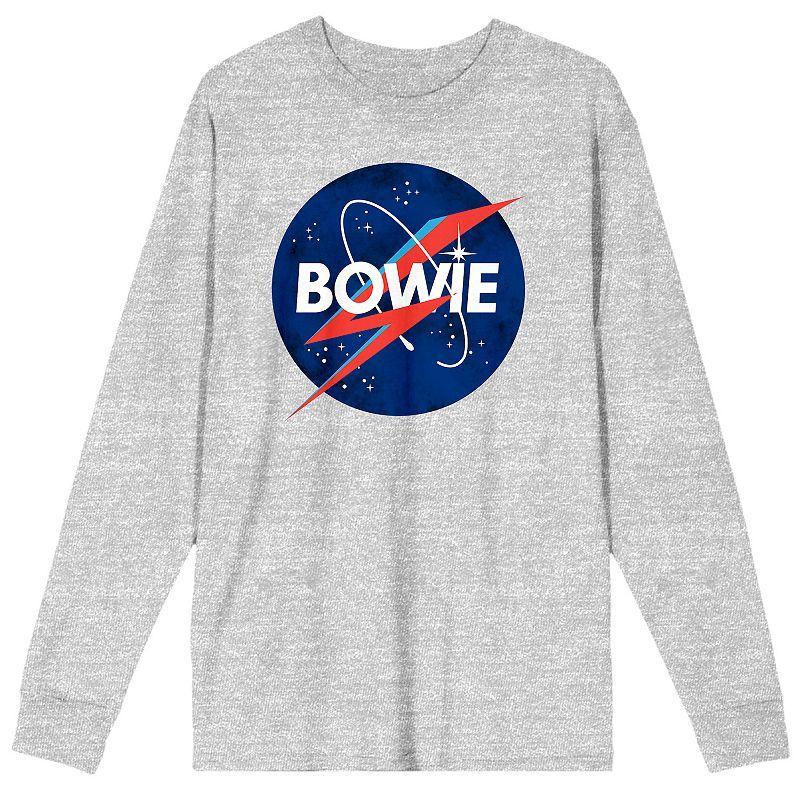 Men's David Bowie Power Logo Graphic Tee, Size: Medium, Gray Product Image
