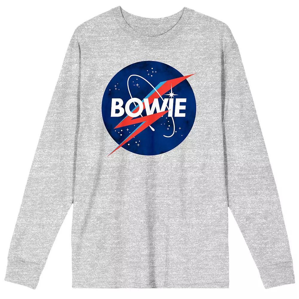 Men's David Bowie Power Logo Graphic Tee, Size: Medium, Gray Product Image