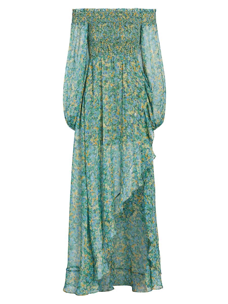 Womens Katlynne Floral Off-The-Shoulder Maxi Dress Product Image