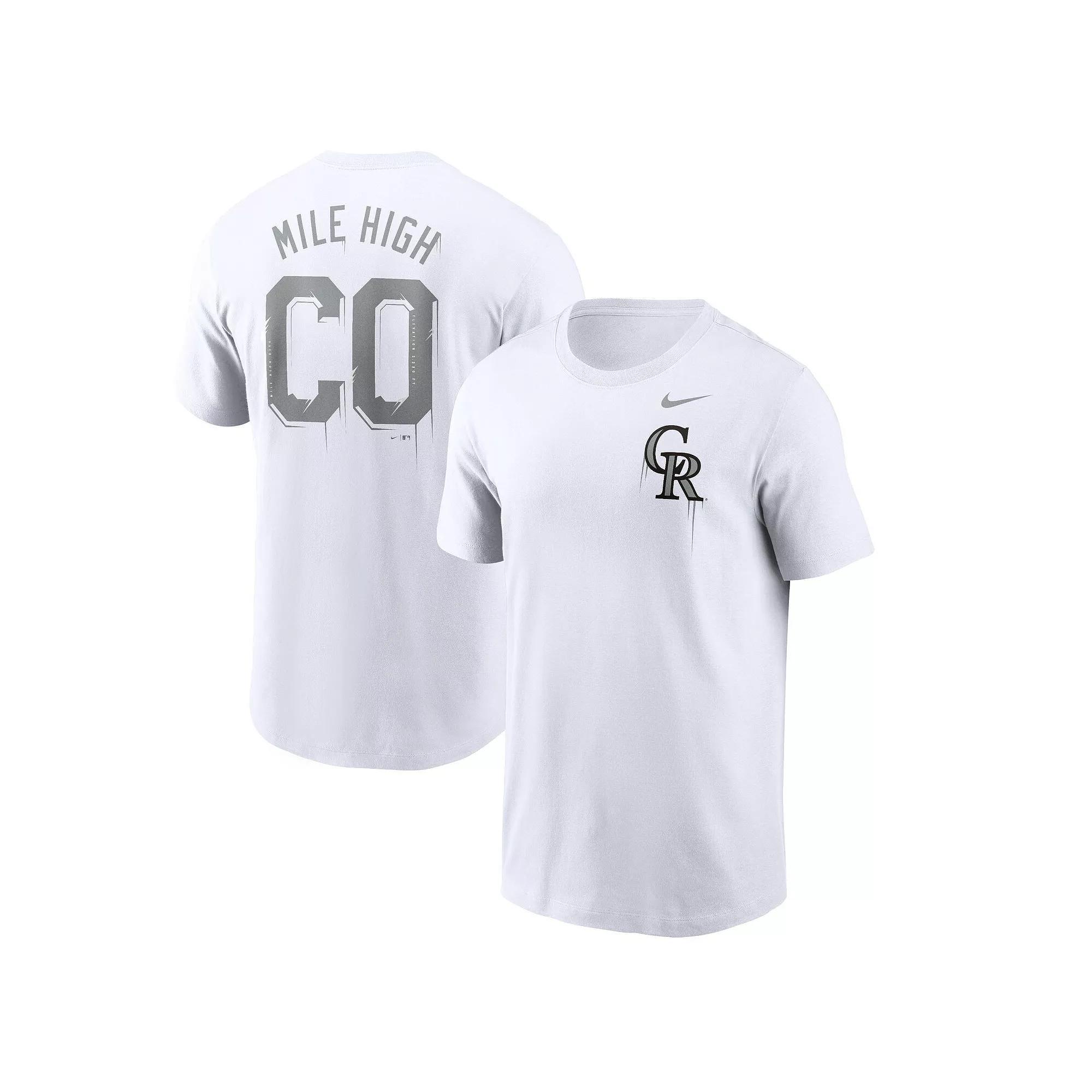 Men's Nike White Colorado Rockies Mile High Hometown T-Shirt, Size: 2XL Product Image