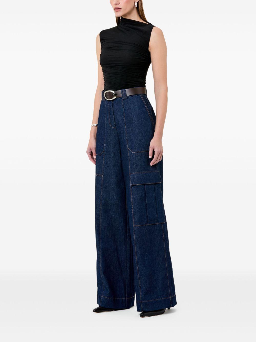 Callie asymmetric draped top Product Image