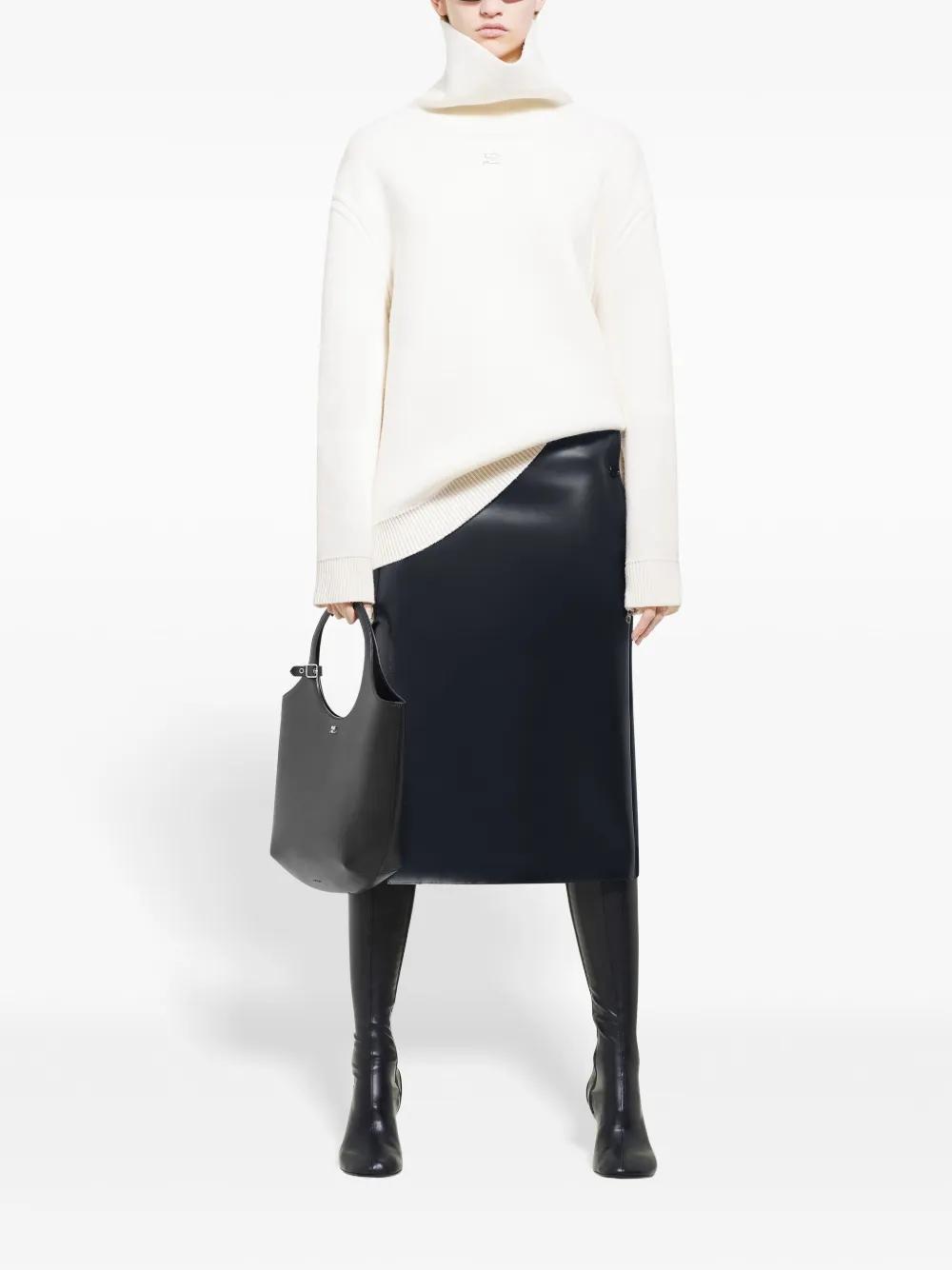 COURRÈGES Oversized Mock-neck Sweater In Multicolor Product Image