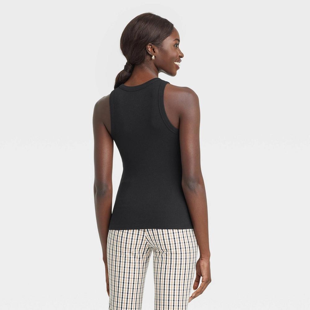 Women's Slim Fit Ribbed 2pk Bundle Tank Top - A New Day™ White/White 4X: Cotton Modal Blend, Sleeveless Pullover Product Image