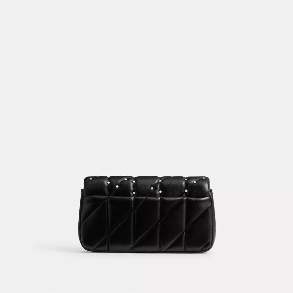 Tabby Crossbody Wristlet With Pillow Quilting And Crystal Rivets Product Image