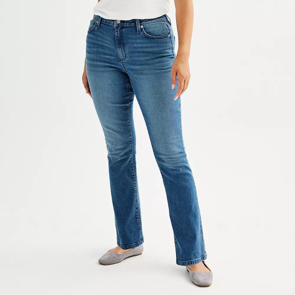 Women's Sonoma Goods For Life® High Rise Curvy Bootcut Jeans, Size: 14 Regular, Vintage Medium Blue Product Image