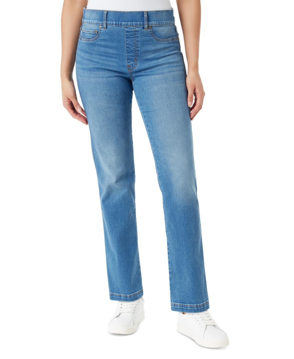 Gloria Vanderbilt Womens Shape Effect Pull-On Straight-Leg Jeans Product Image