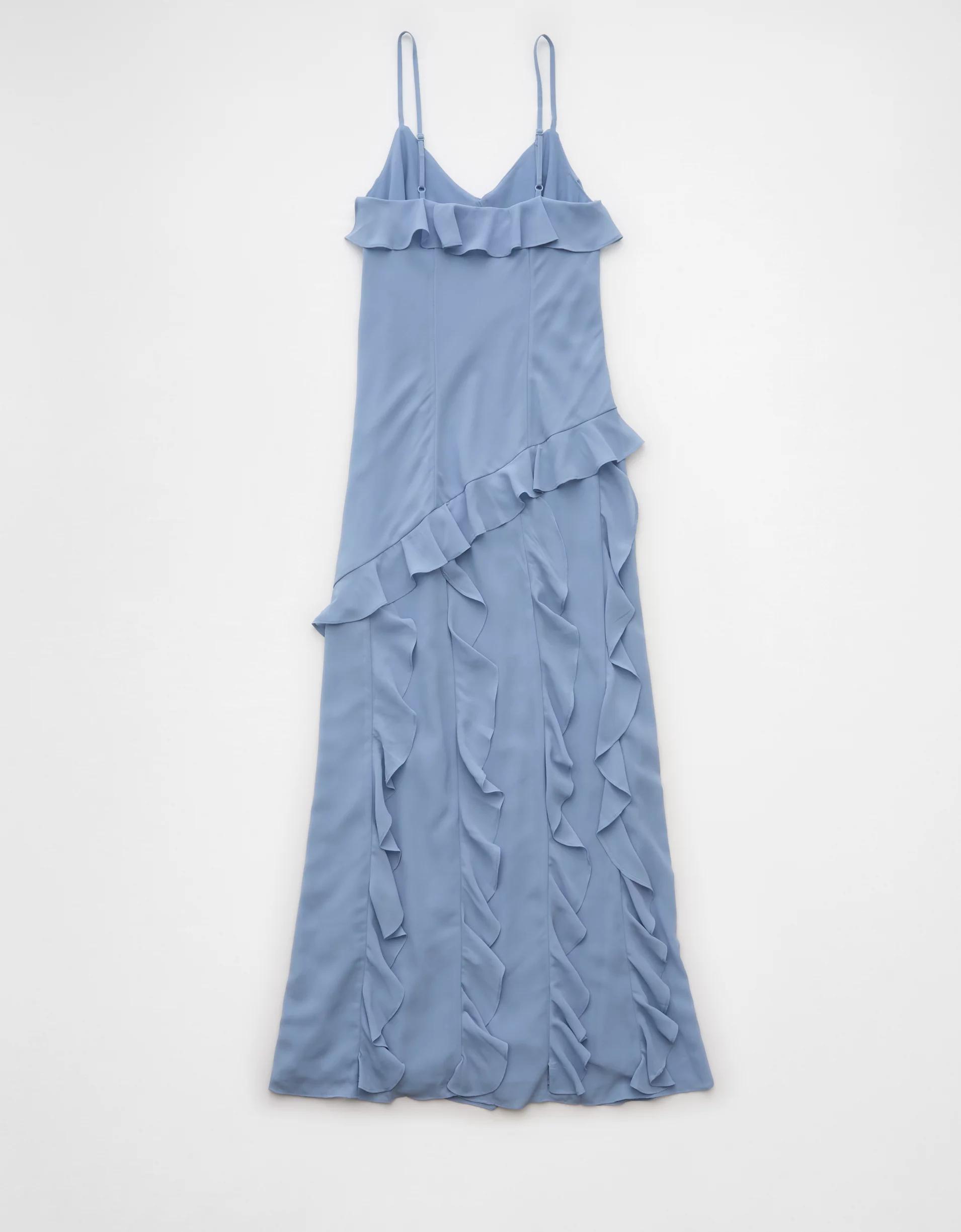 AE Ruffle Maxi Slip Dress Product Image