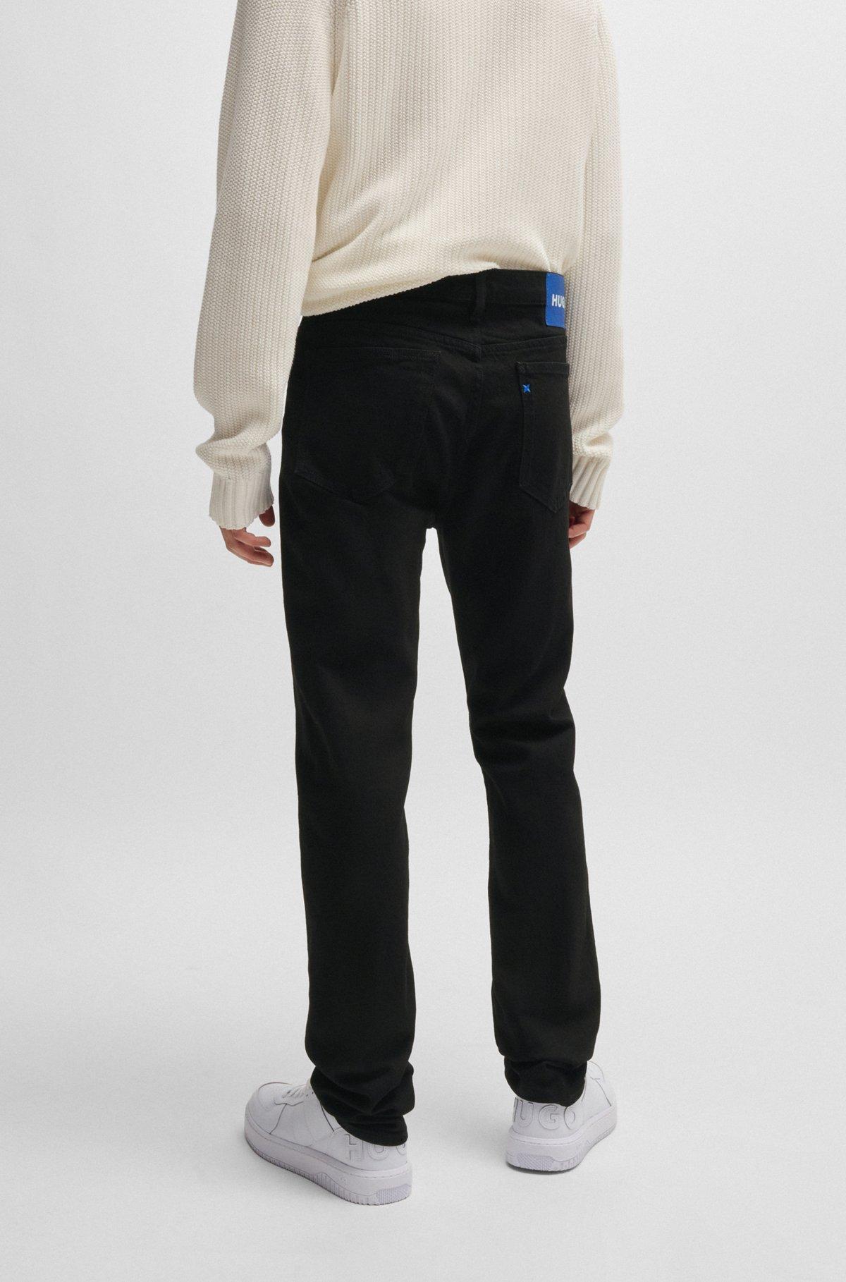 Slim-fit jeans in black stretch denim Product Image