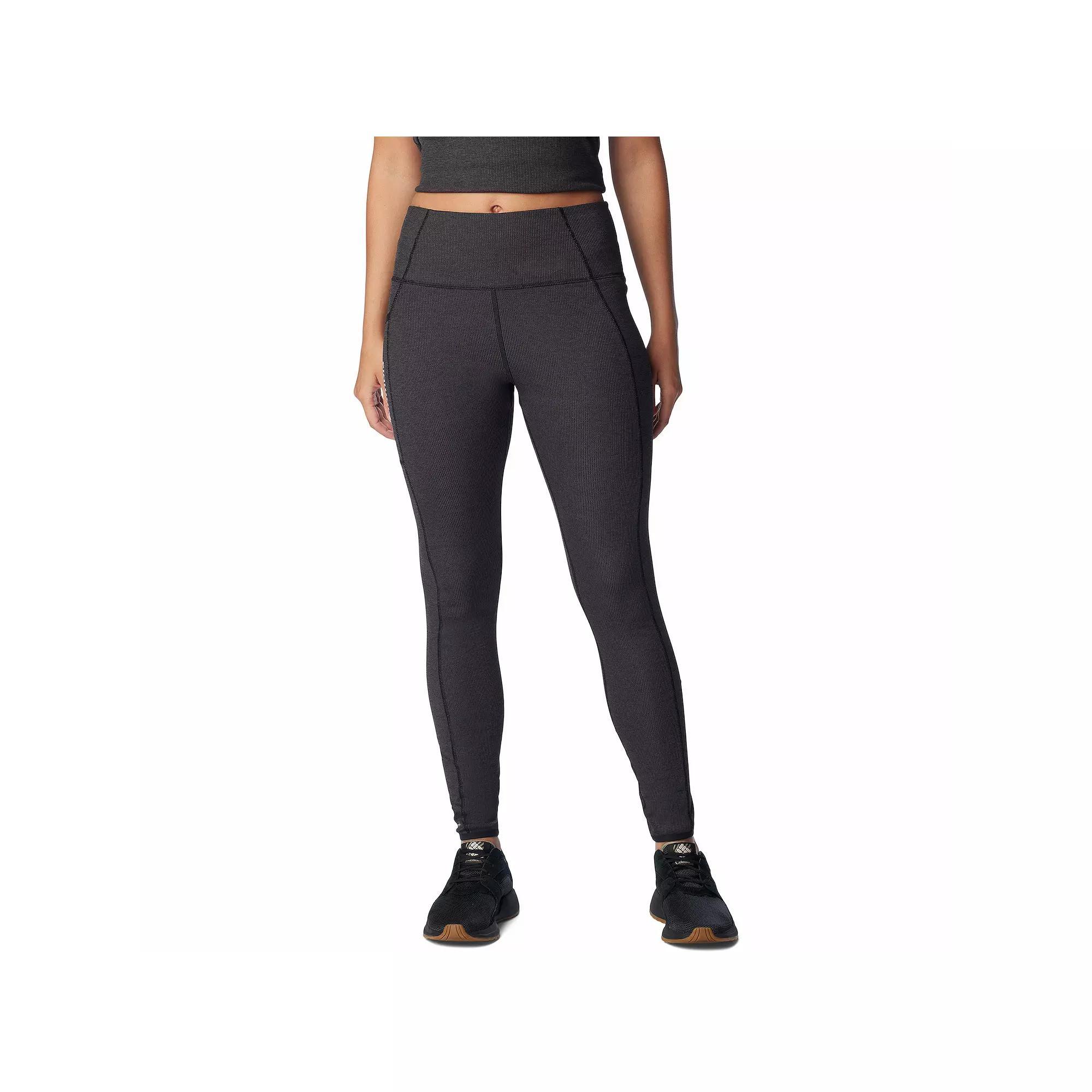 Womens Columbia Move Leggings Black Grey Product Image