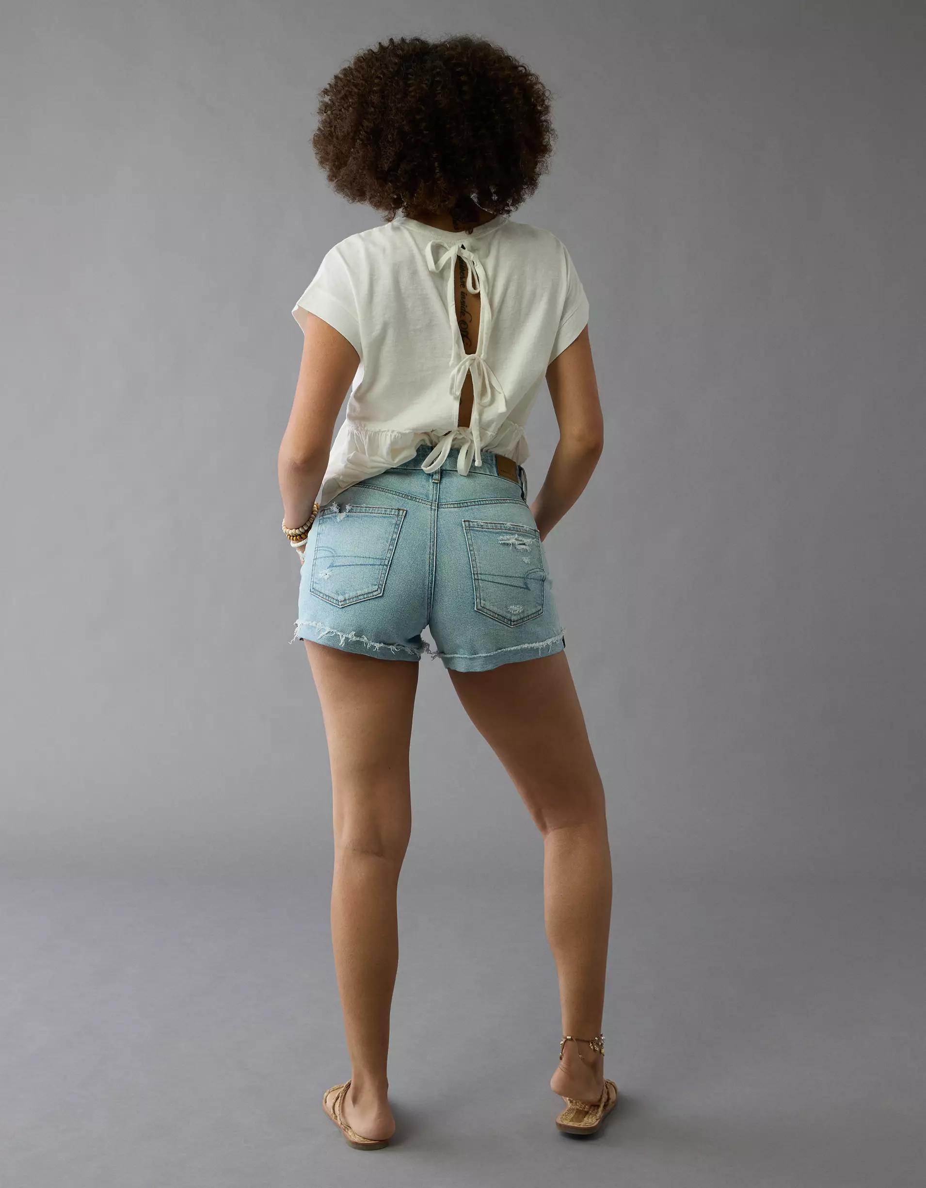 AE Strigid Curvy Ripped Super High-Waisted Relaxed Short Product Image