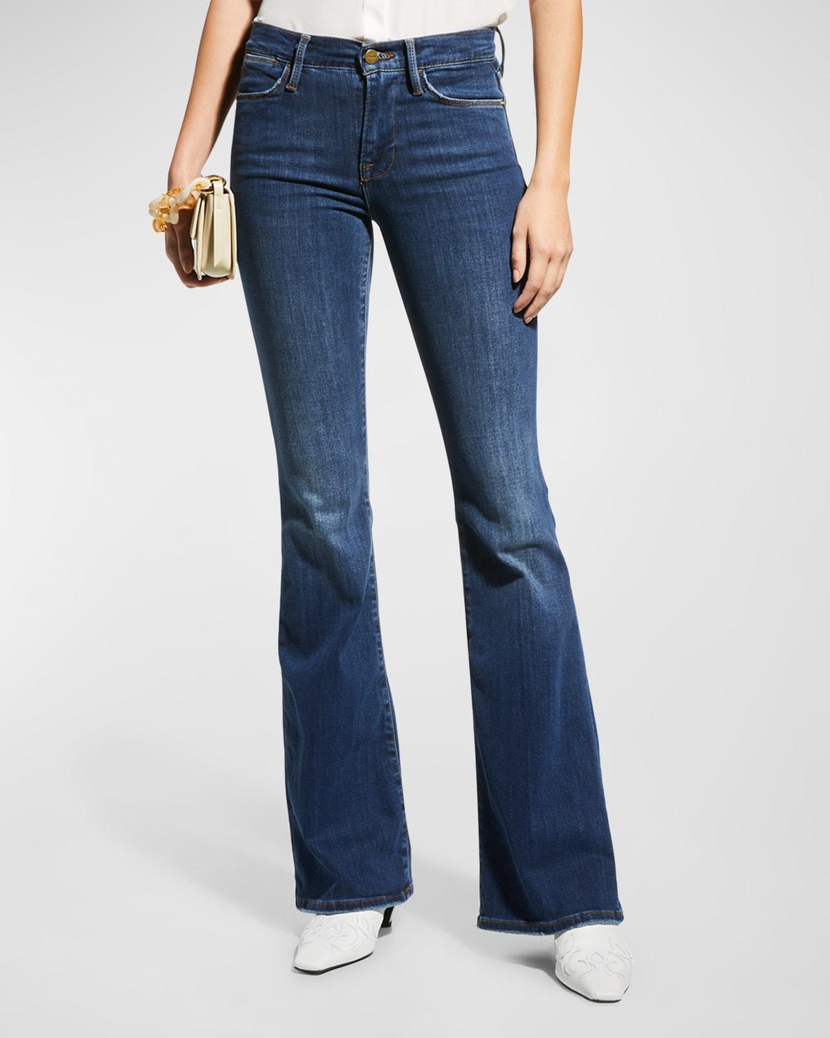 Frame Le High Rise Flare Jeans in Dublin Product Image