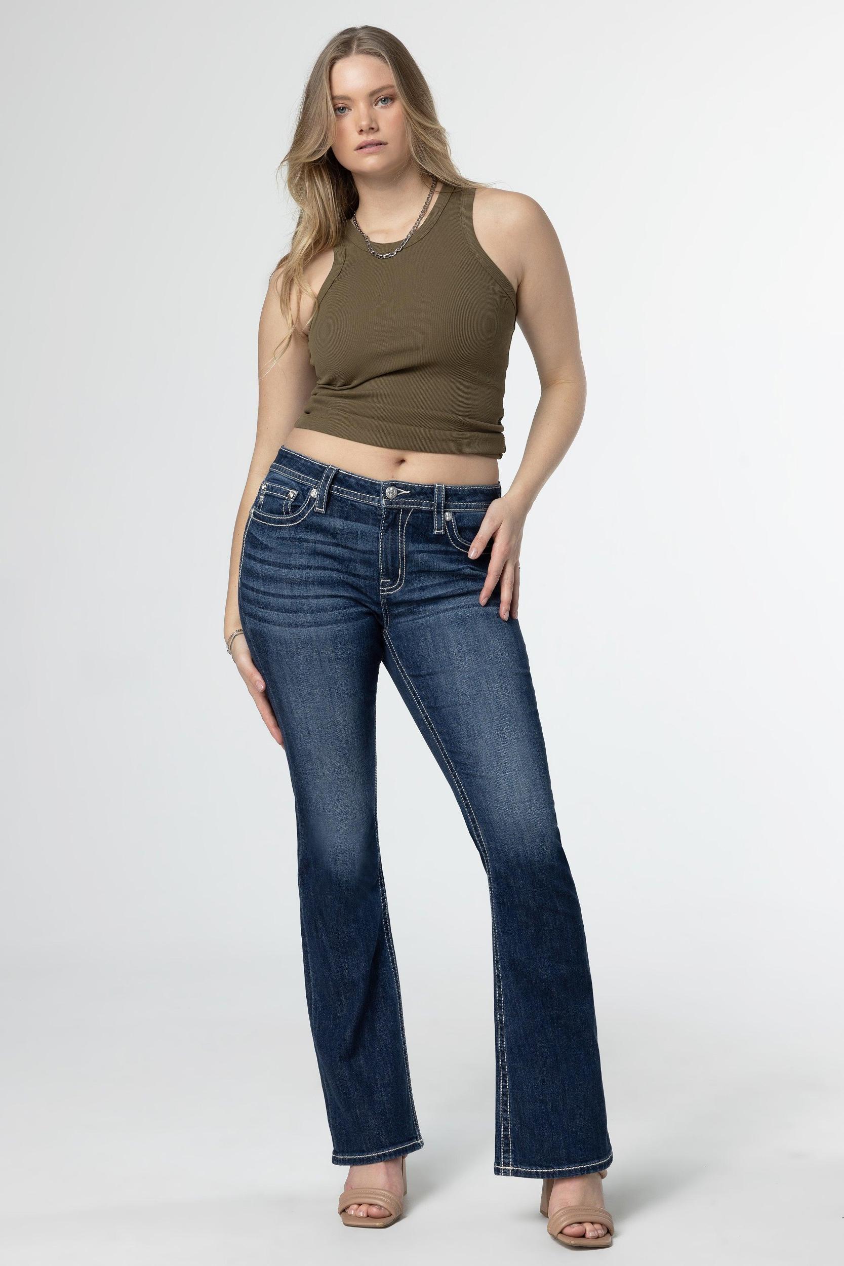 Floral Scene Bootcut Jeans Product Image