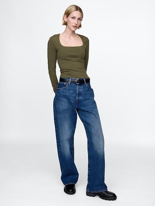 CloseKnit Jersey Square-Neck Top Product Image