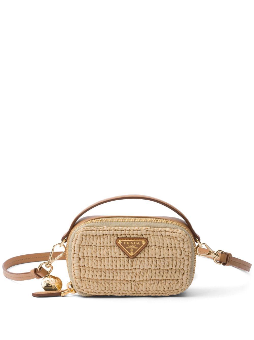 logo-plaque crochet pouch Product Image