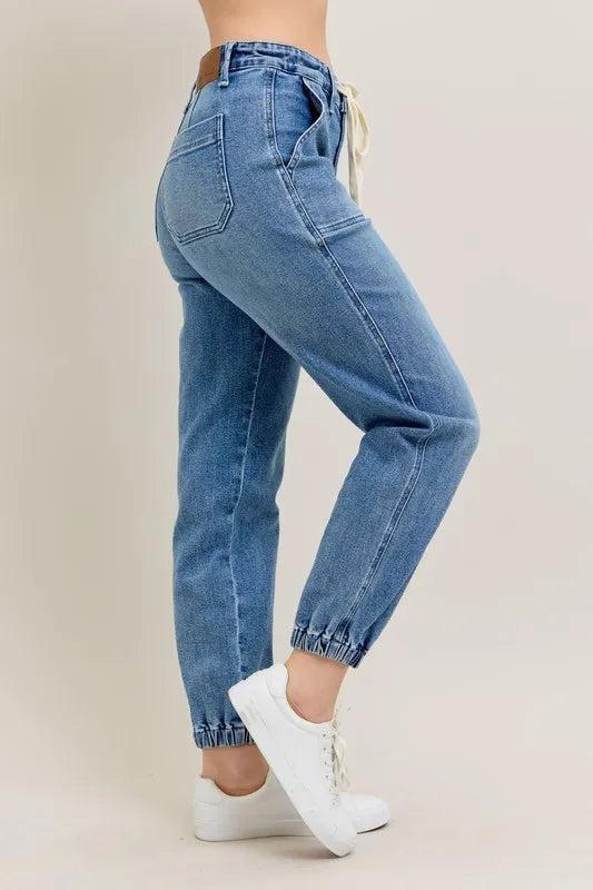 88948   Lani Hi-Rise Denim Judy Blue Jogger Jeans Product Image
