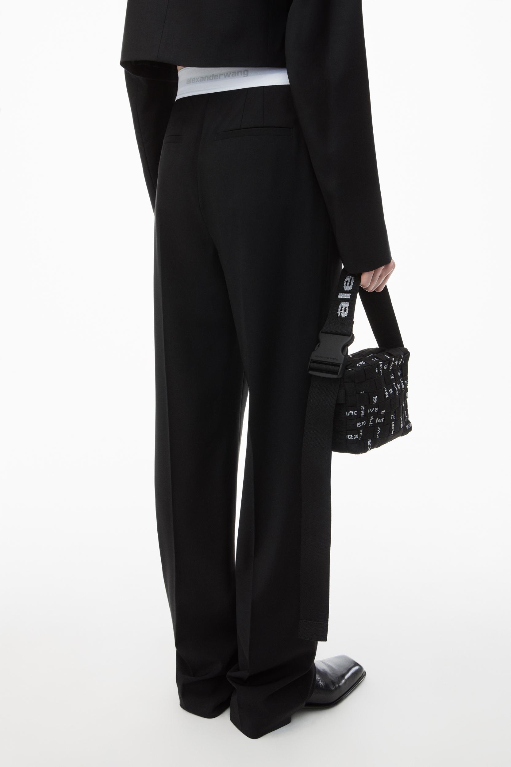 High-waist Pleated Pant With Logo Elastic Product Image