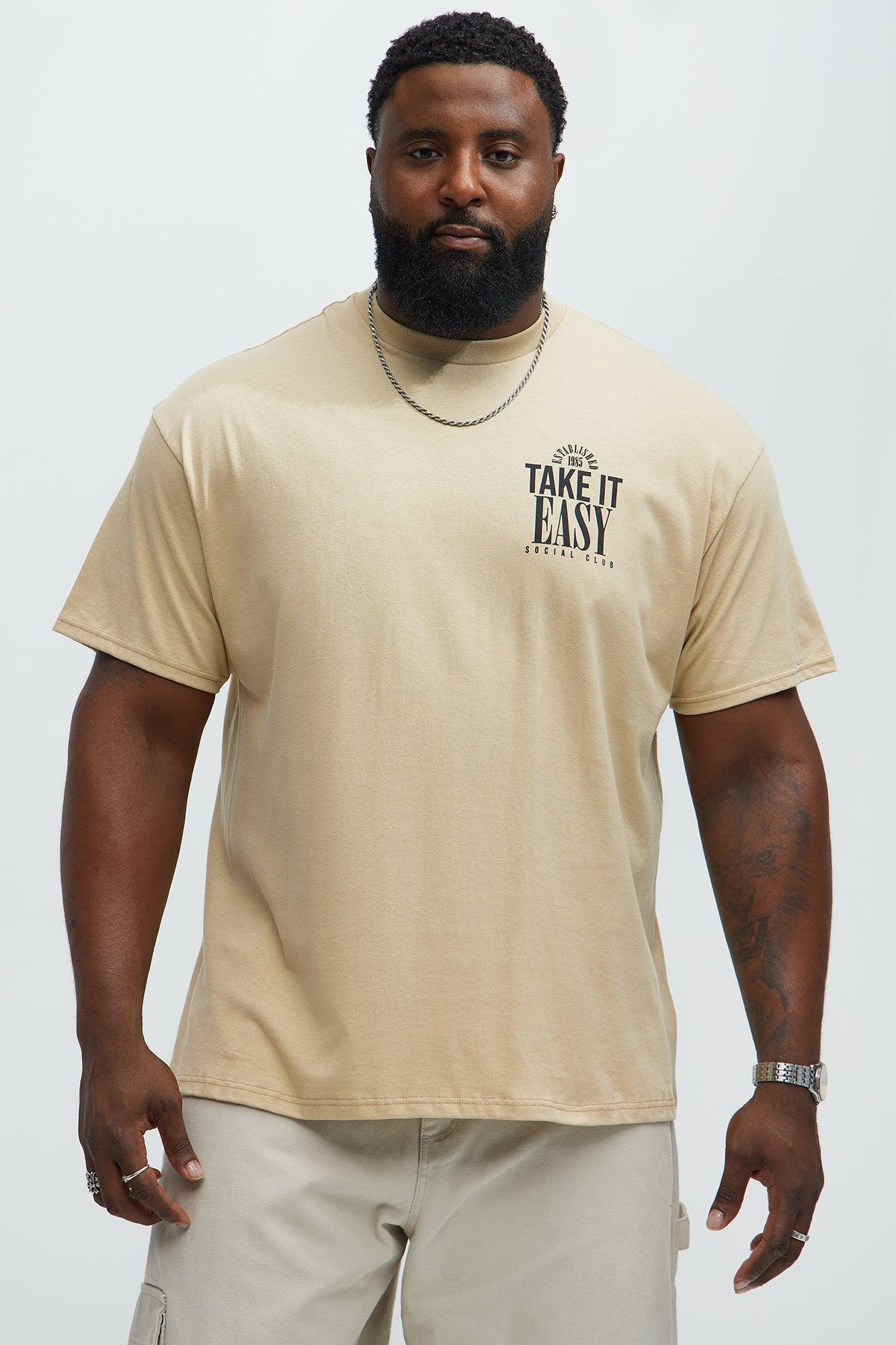Take It Easy Relax Short Sleeve Tee - Sand Male Product Image