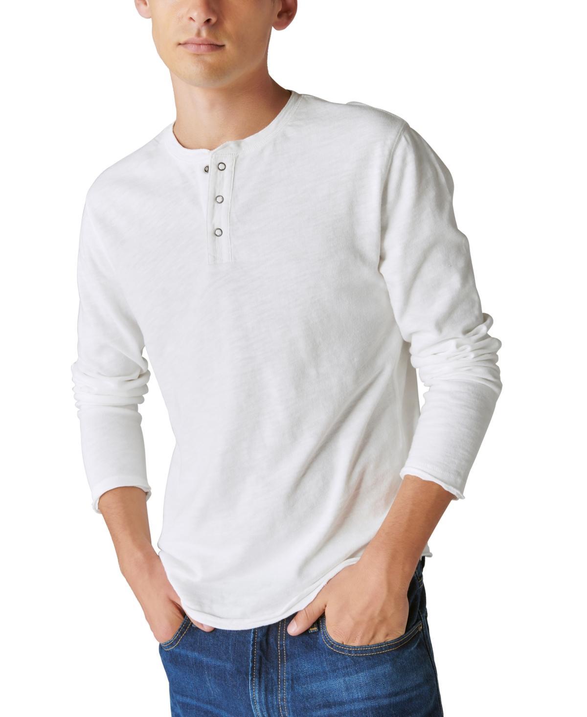 Lucky Brand Weekend Slub Jersey Jersey Long Sleeve Henley (Jet ) Men's T Shirt Product Image