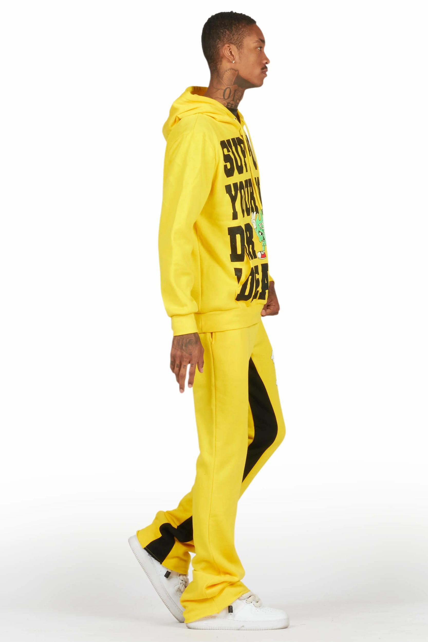 Tarl Yellow Hoodie/Baggy Track Pant Set Male Product Image