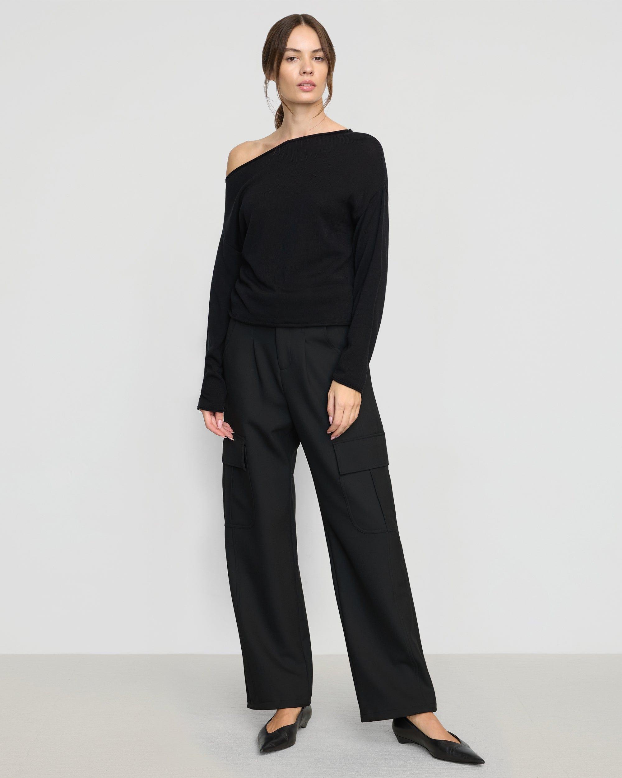 Hachi Tencel-Wool Off-Shoulder Sweater Product Image