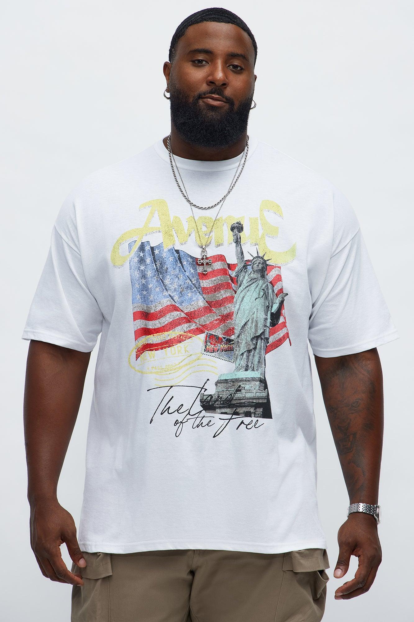Land Of The Free Short Sleeve Tee - White Product Image