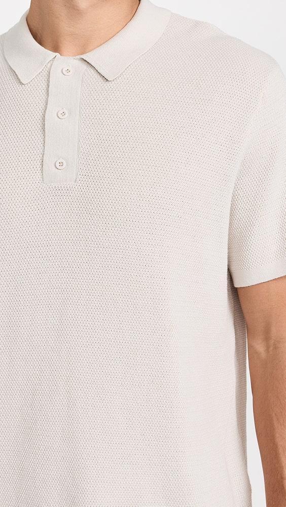 Onia Cotton Textured Knit Polo | Shopbop Product Image