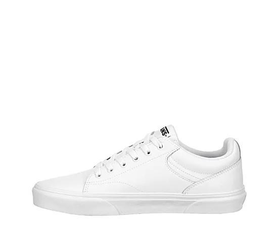 Vans® Seldan Men's Leather Shoes, Size: 12, White Product Image