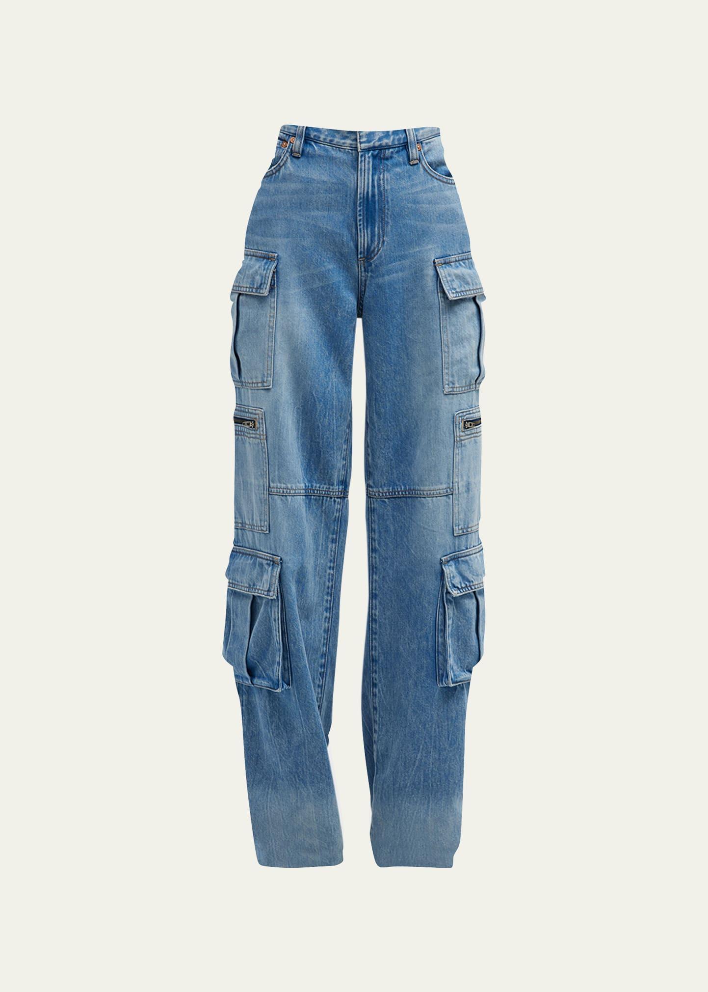 Cay Baggy Denim Cargo Pants Product Image