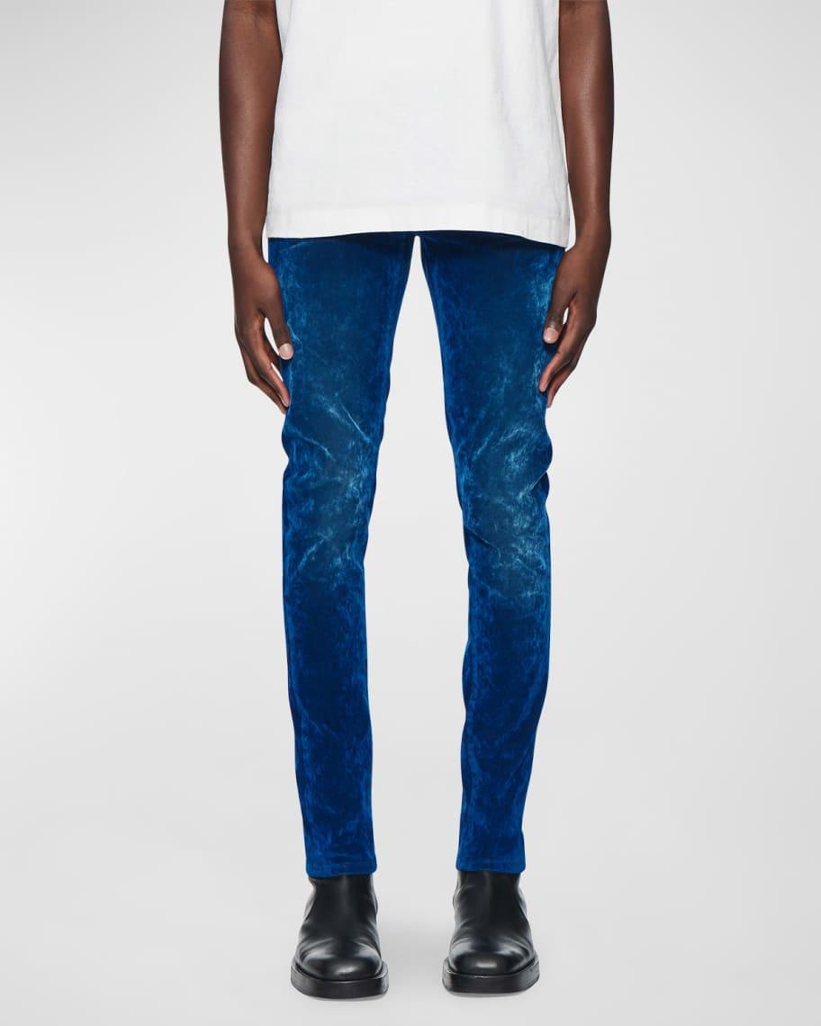 Mens Velour Flock Skinny Jeans Product Image