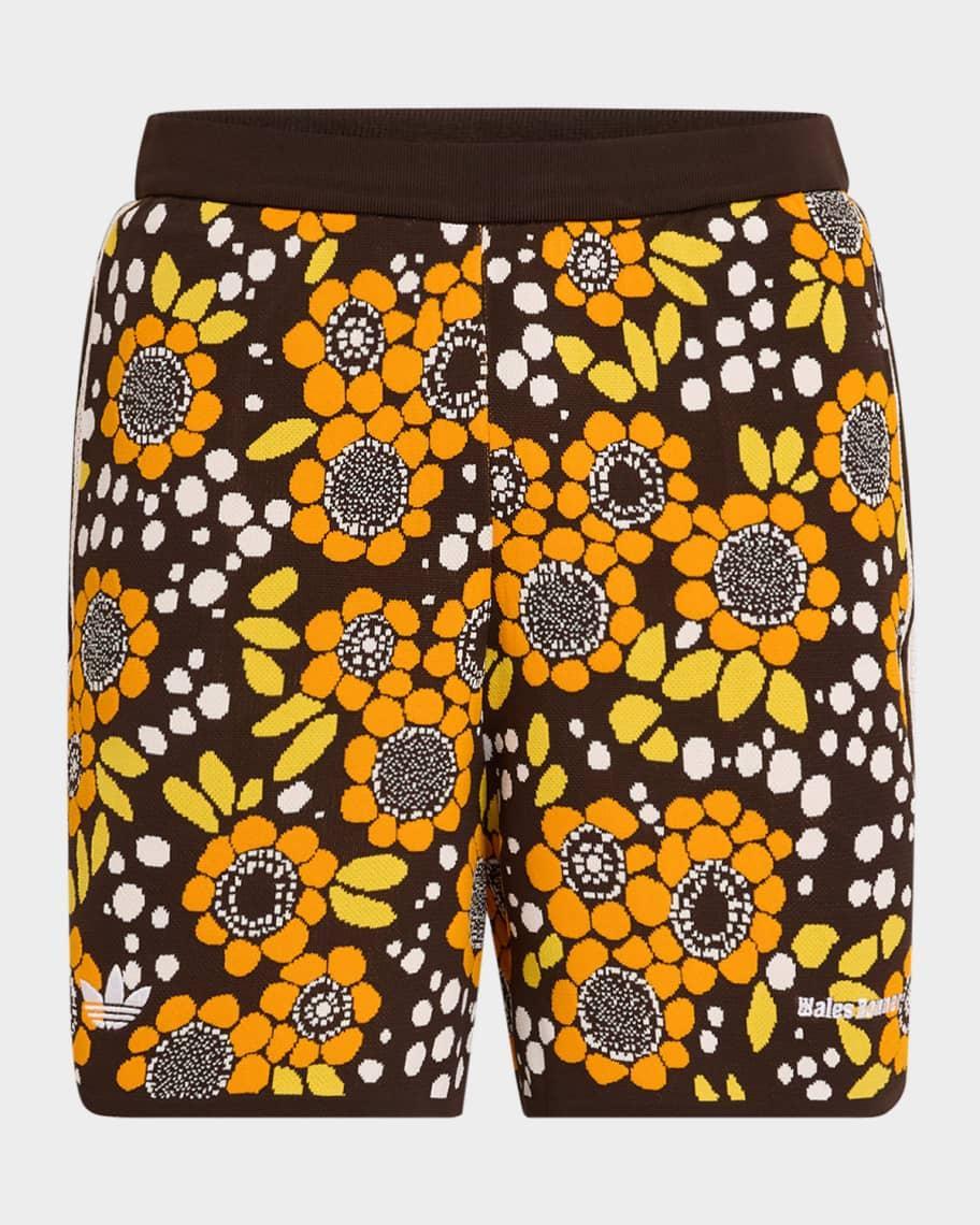 Mens adidas x Wales Bonner Floral Knit Shorts Product Image