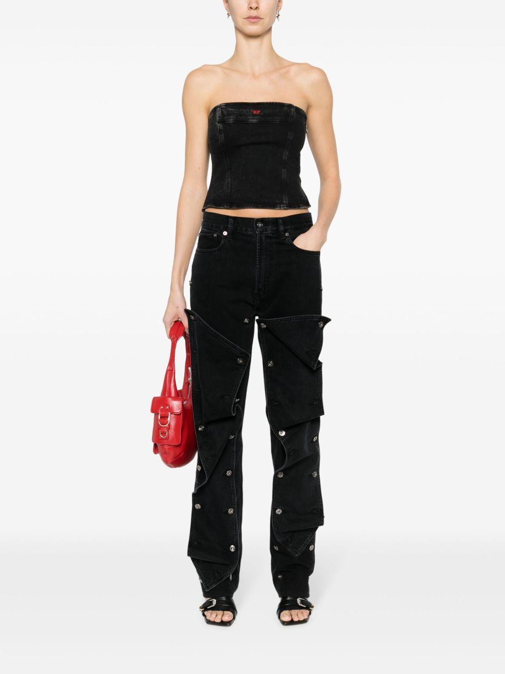 strapless denim crop top Product Image
