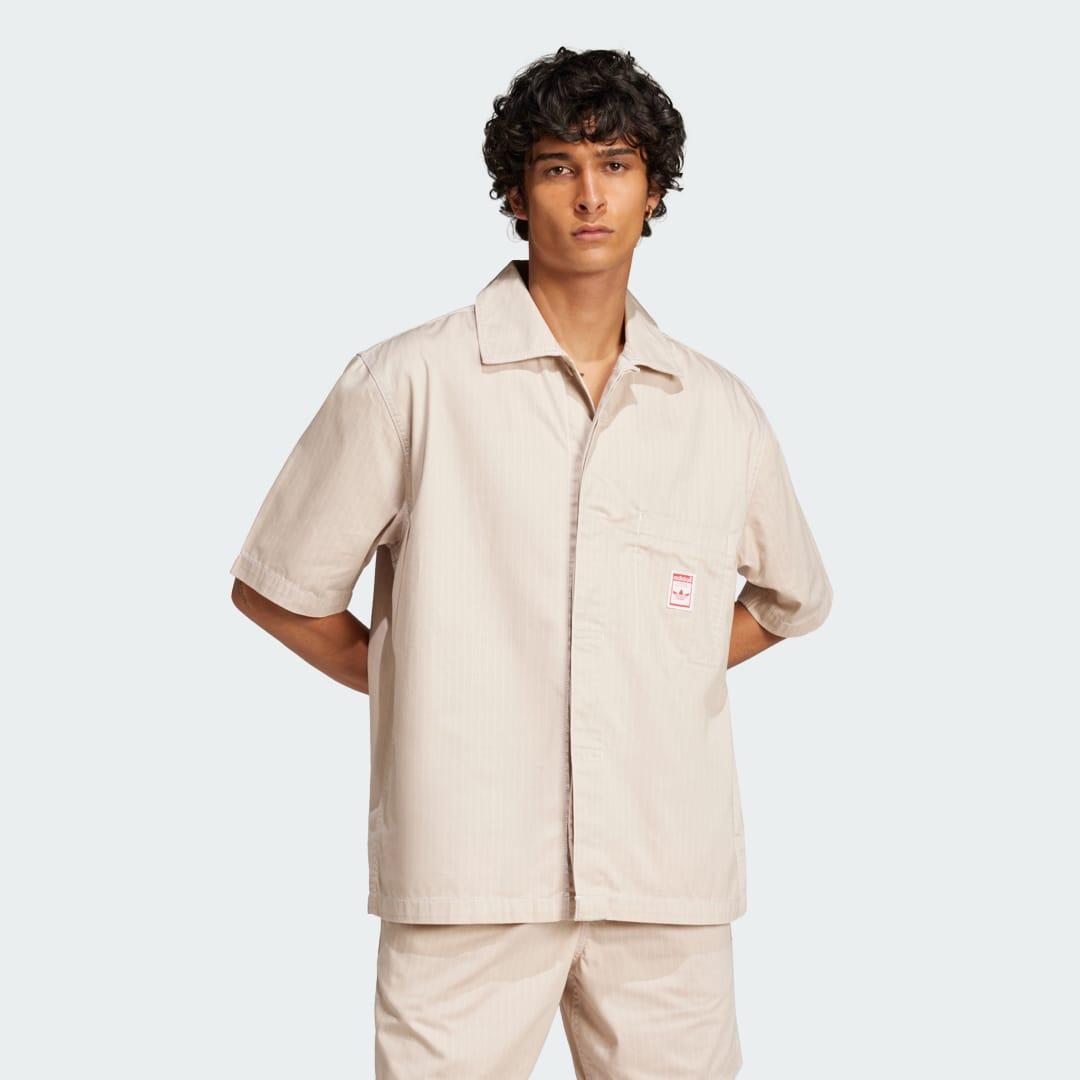 adidas Wabash Shirt Beige XS Mens Product Image