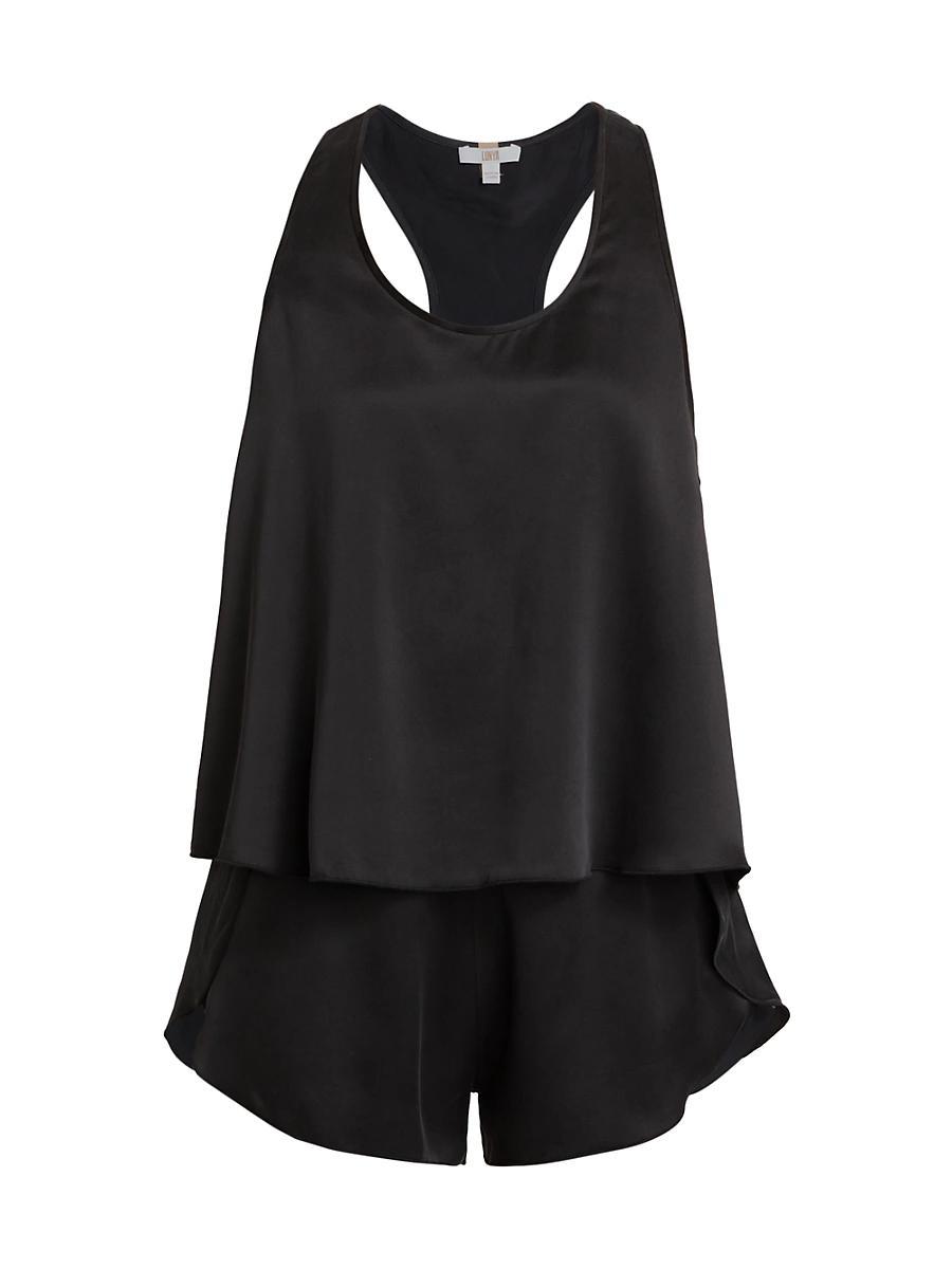 Womens Washable Silk Tulip-Back Pajama Set Product Image