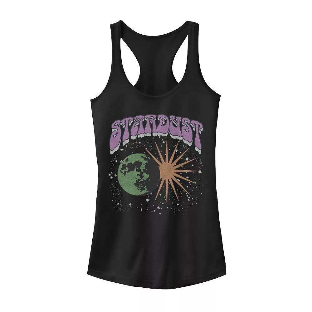 Juniors' Stardust Earth Retro Portrait Graphic Tank Top, Girl's, Size: XS, Black Product Image