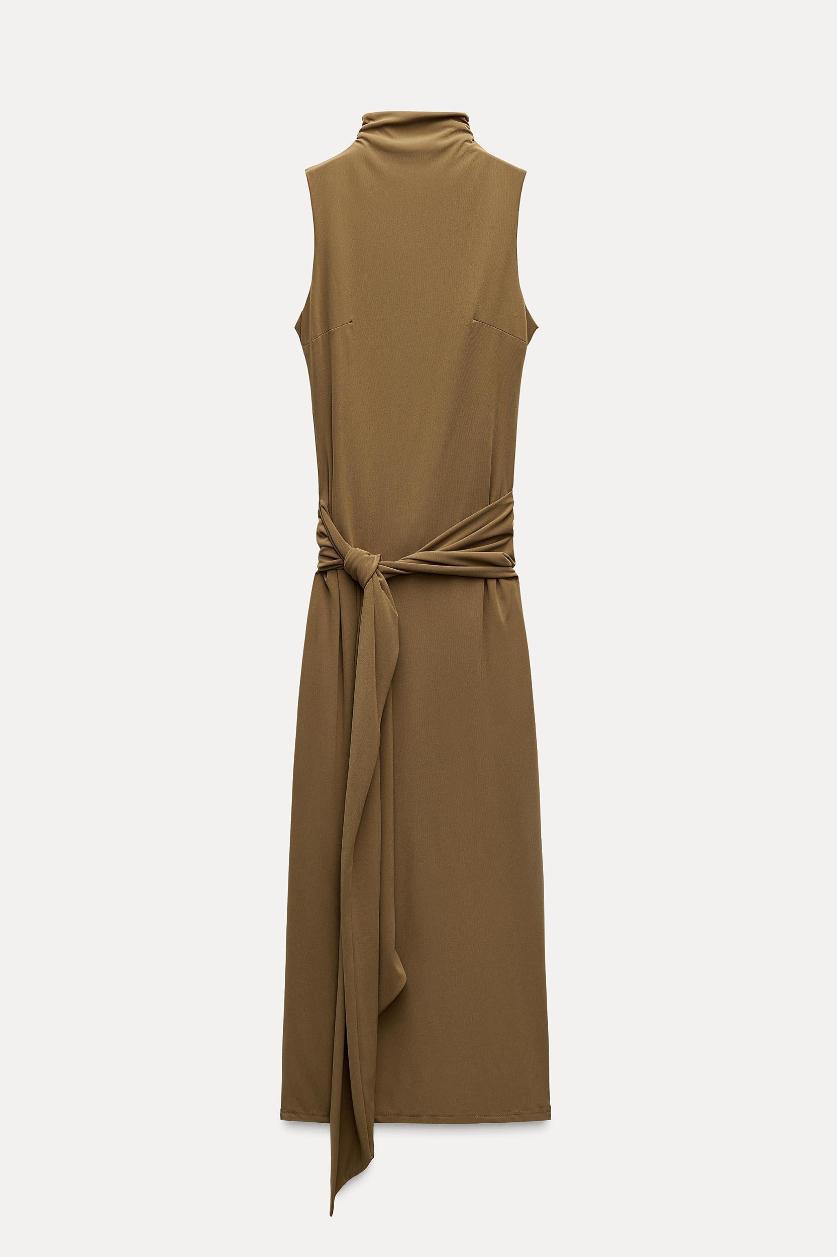 MIDI DRESS WITH TIED KNOT Product Image