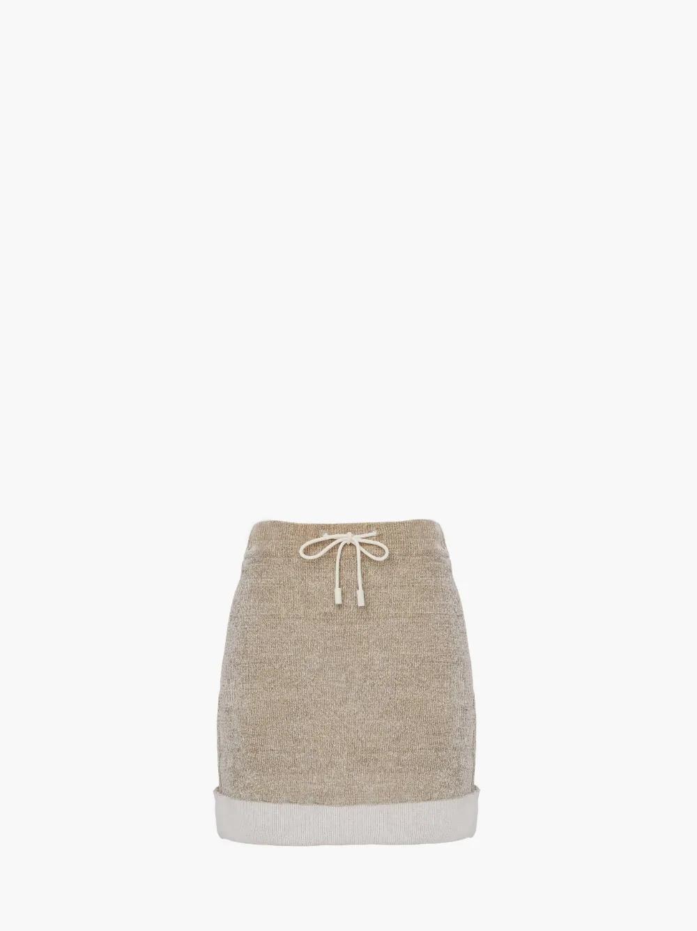 JW ANDERSON Wool-blend Chenille Mini Skirt In Grey Product Image