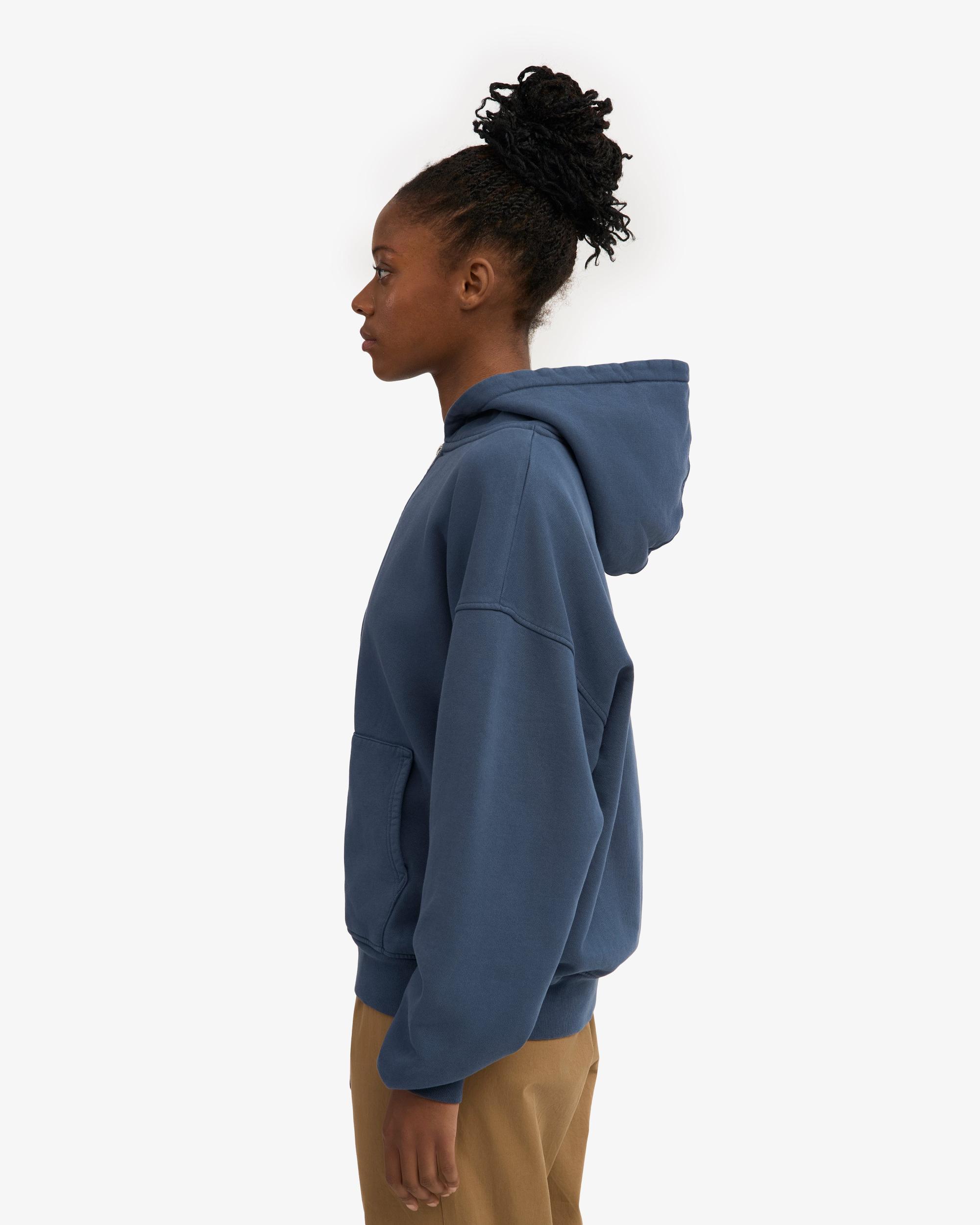 Organic Oversized Zip Hood - Ivory White Product Image