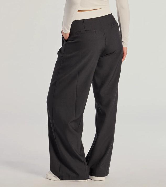 First Look Contrast Wide-Leg Pants Product Image