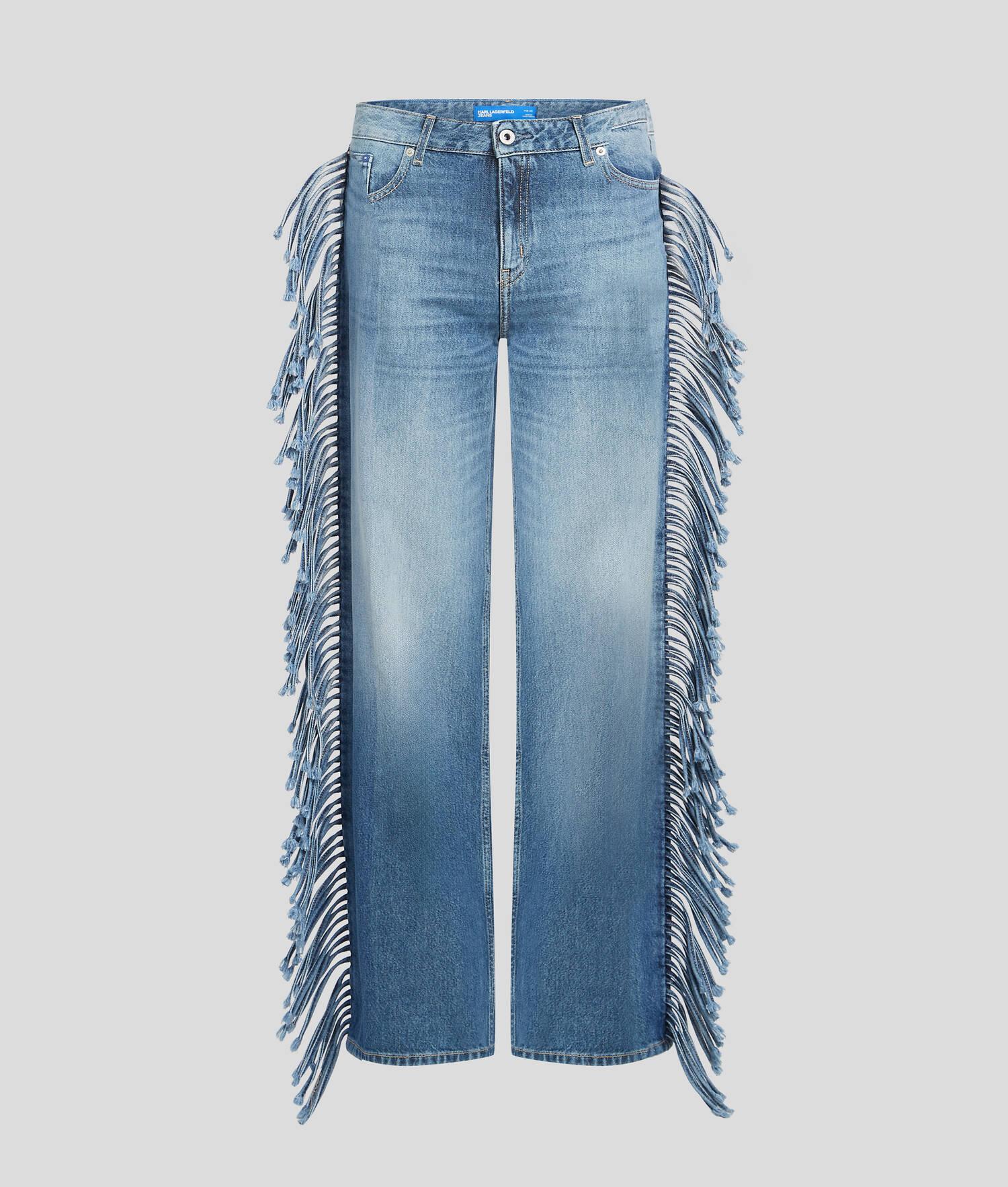 FRINGED RELAXED JEANS Product Image