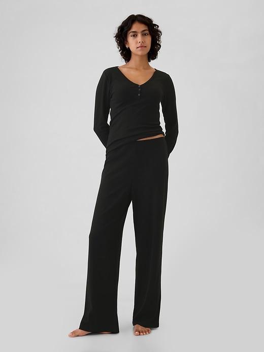 Pointelle Henley PJ Shirt Product Image