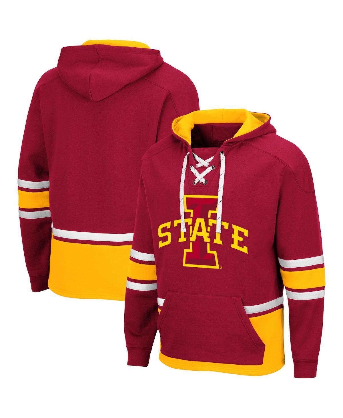 Men's Colosseum Cardinal Iowa State Cyclones Lace Up 3.0 Pullover Hoodie, Size: Medium, Red Product Image