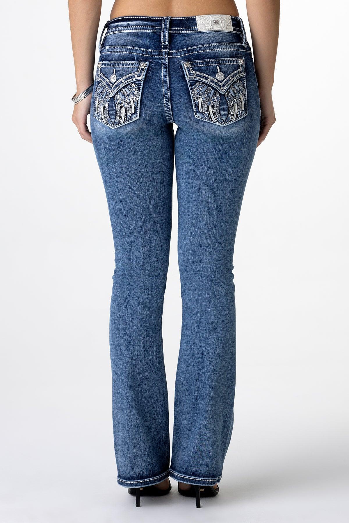 Silver Angel Down Wings Bootcut Jeans Product Image