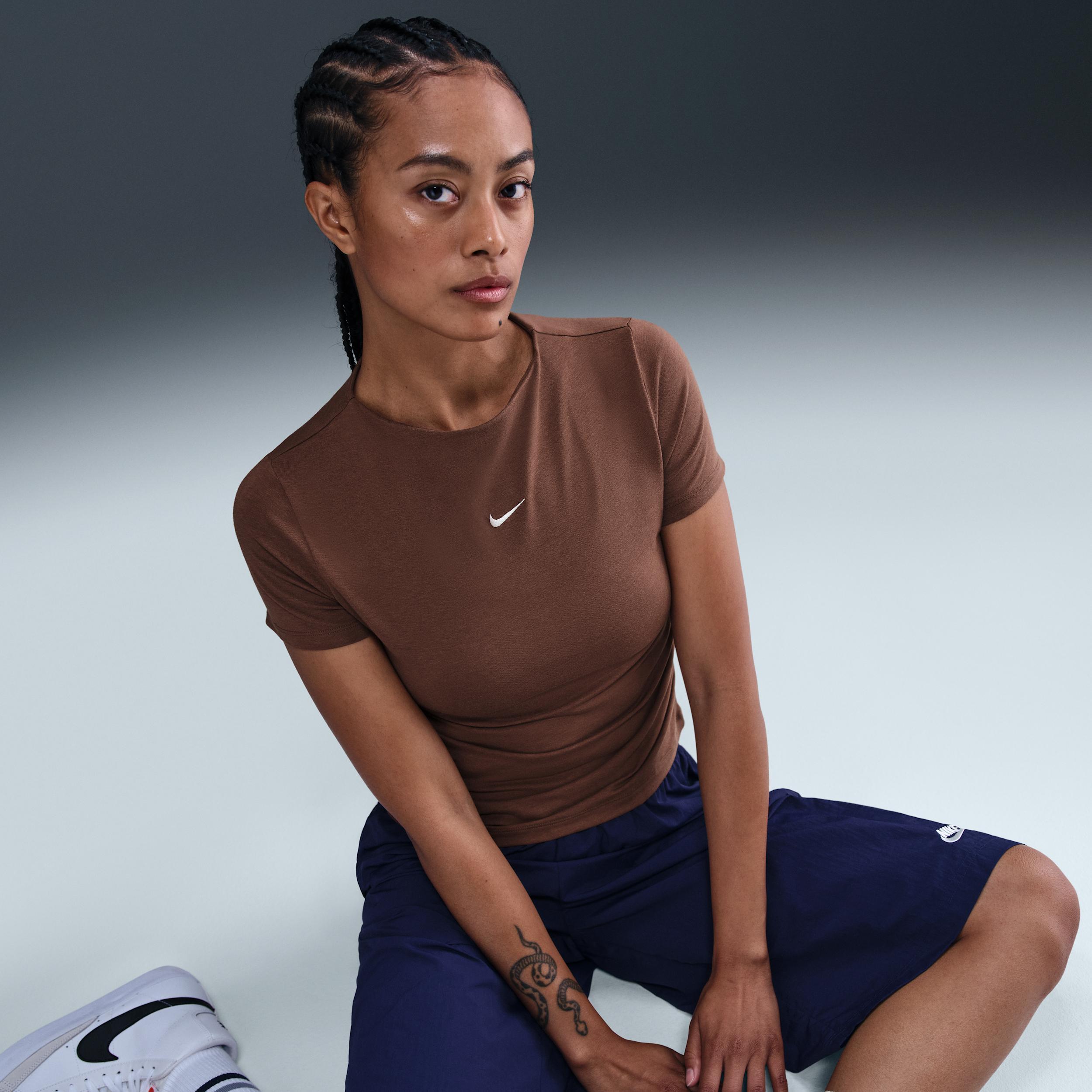 Nike Sportswear Chill Knit Women's Tight Short-Sleeve Mock-Neck Top Product Image