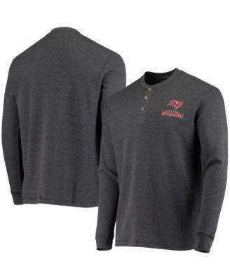 Mens Heathered Gray Tampa Bay Buccaneers Maverick Thermal Henley Long Sleeve T-Shirt Product Image